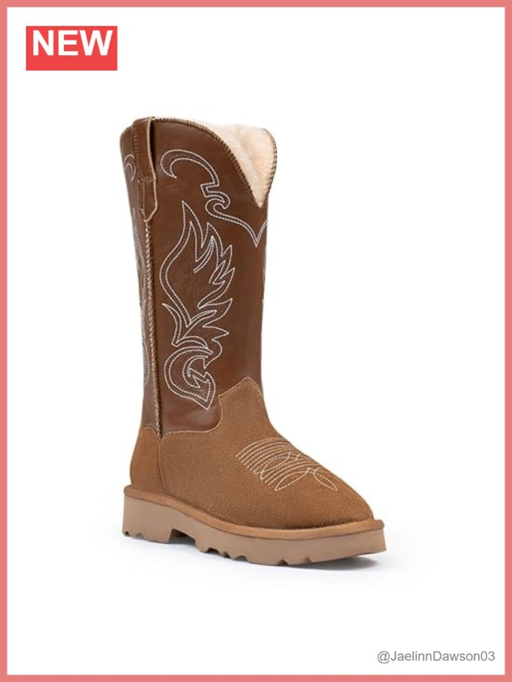 Genuine Leather Suede Platform Snow Boots Faux Fur Lined Pull On Winter Shoes